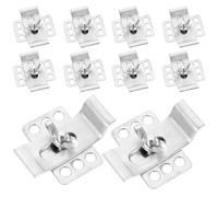 VERDANVERSE Set da 10 Staffe di Montaggio per Lavello Sottotop in Ferro Argento Alta Durezza, Morsetti Robusti per Fissaggio Sicuro del Lavabo Sottopiano in Bagno
