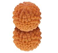 VERDANVERSE Sfera a Forma di Durian 2 Pezzi in Legno per Massaggio Terapeutico, Allevia Muscolare e Tensioni, per Corpo e Piedi