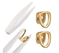 VERDANVERSE Single Teeth Grill Oro Placcato, 2 Pezzi, Accessori Rapper per Feste e Concerti, Design Leggero e Durevole