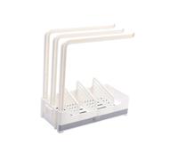 VERDANVERSE Spugne e Strofinacci Cucina Barre Organizer Lavello Scolapiatti da Parete Portasciugamani e Stabile Design Moderno Bianco e Grigio Facil Montare e Pulire