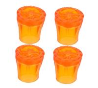 VERDANVERSE Tacchetti Antiscivolo per Stampelle in Gomma Arancione 4 Pezzi Presa Stabile senza Odore per Pazienti ed Anziani, su Cemento per Escursioni
