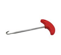 VERDANVERSE Tenditore per Lacci delle Scarpe in Plastico e Metallo Rosso Impugnatura Antiscivolo e Design Curvo, Strumento Portatile per Stringere Lacci di Scarpe da Hockey e Pattinaggio