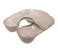 VERDANVERSE Vassoio per Collo Parrucchiere Professionale Nero Supporto Spalle Ergonomico per Lavaggio e Tintura Capelli Vaschetta Portatile per Salone e Uso Domestico Design Righe Antigoccia