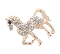 VERDANVERSE Vintage Rhinestone Horse Brooch for Women Elegant Animal Pin Jewelry for Shawls and Clothing Retro Design Accessory