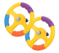 VERDANVERSE Volante Giocattolo per Piccoli 2 Pezzi Accessorio Volante per Auto Oscillante Presa Antiscivolo Leggero e Resistente per Macchinine Giocattolo