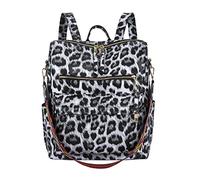 VERDANVERSE Zaino Leopardato per Studenti Grande Capacità in Pu Resistente All'acqua, Multiuso Doppio Metodo di Trasporto, per Scuola e Party