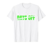 Verde 0 No Days off WT Grafica Verde Maglietta