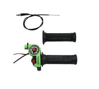(Verde) 1 paio di manopole acceleratore a torsione per moto da 22 mm 7/8 con cavo acceleratore manubrio