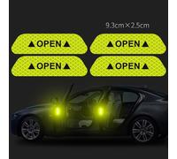 (verde) 4 pezzi/set di nastri riflettenti per auto, segnali di avvertimento, illuminazione di sicurezza