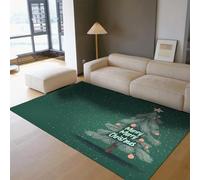 Verde 60x90cm Area Tappeto Holiday Decor Buon Natale Albero di pino Stampa Accogliente lavabile Tappetini a pelo corto per soggiorno Camera da letto Sala giochi