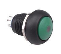 Verde Acceso-Spento a Scatto 12mm LED Rosso Interruttore a Pulsante IP65 Spst