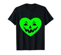 Verde Acido Halloween Cuore Gotico San Valentino Raccapricciante macabro Maglietta