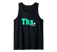 Verde acqua chiaro con scritta "Thank I Guess...Light Teal Aqua Graphic Canotta