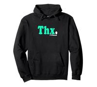 Verde acqua chiaro con scritta "Thank I Guess...Light Teal Aqua Graphic Felpa con Cappuccio