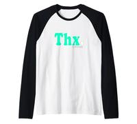 Verde acqua chiaro con scritta "Thank I Guess...Light Teal Aqua Graphic Maglia con Maniche Raglan