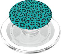 Verde acqua e marrone leopardato stampa ghepardo estetica girly Y2K PopSockets PopGrip per MagSafe