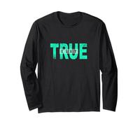 Verde Acqua Verde Chiaro Stay True Light Teal Aqua Graphic Maglia a Manica