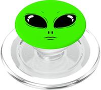 Verde Alien Face Extraterrestre Marziano Fantascienza UFO Spazio PopSockets PopGrip per MagSafe