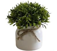 Verde artificiale in plastica robusta, per interni, con tonalità verde sottile e variazione di forma naturale (E)