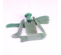 Verde Avventurina Giada Guasha Set Strumenti Face Lift Massaggio Crystal Energy Stone Raschietto tradizionale Set for massaggiatore corpo 1Pcs (Color : 7pcs in one set)