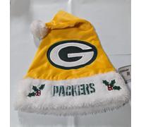 Verde Bay Packers Team Logo Vacanza Chic Cappello Babbo Natale Nuovo Giallo