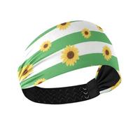 Verde Bianco A Righe Girasole Umidità Wicking moda fasce per le donne Elastico sudore per la corsa lavaggio viso lavaggio viso cintas para el pelo de mujer