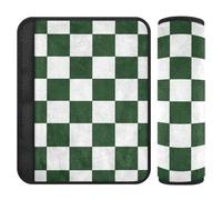 Verde Bianco A Scacchi Modello 2 Pack auto Cintura di Sicurezza Copertura Più Comfort Guida per la maggior parte delle auto funda para cinturón de carro