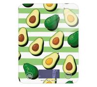 Verde Bianco A Strisce Avocado Frutta Sapone Fare Bilancia Alimentare per Uso Domestico 12 lb/1 Oz, 5kg/5g Scala Grammi e Once con 4 Unità per (Utente) (Utente) (Utente) báscula para pesar comida