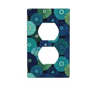 Verde/Blu Forme Circolari Copertura Interruttore Della Luce Copertura Decorativa 1 Gang Piastra Da Parete per Cucina Camera Bagno Dimensioni 7x11.4cm