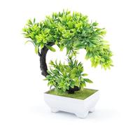 Verde Bonsai Finto, LINTRA Pianta Finta Allevia la Fatica Naturale, Pianta Artificiale da Interno Piante in Plastica, Adatte per Balconi, Giardini e Soggiorni