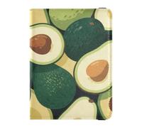 Verde Cartoon Avocado Frutta Porta passaporto in pelle per le donne di viaggio per il viaggio Vaccino Card Holder Cover Combo Card Holder Caso passaporto per gli uomini Ultra Sottile