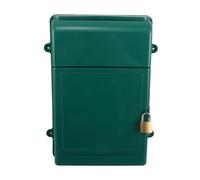 Verde Cassetta Postale in Plastica da Parete Serratura | Lettere, Pagamenti e Buste, Montaggio Semplice All'esterno, Finitura Liscia Decorativa Retrò