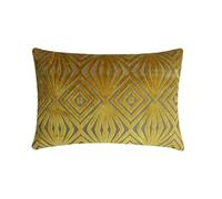 Verde Chartreuse Decorativo Copricuscino lombare 30x55 cm | Moderno Velluto Fodera per cuscino Geometrico | Bergman Federe per divano e soggiorno, arredamento per la casa - Chartreuse Geo