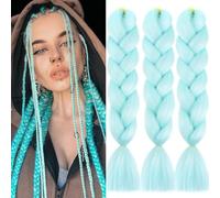 Verde Chiaro Extension Per Treccine Africane 24" Treccia Capelli Extension Colorate Ombre Jumbo Treccia Extension Capelli Fibra Sintetica Treccia Di Scatola Crochet Twist Braiding Hair