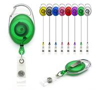 Verde Clip a Bobina Retrattile Yoyo Porta Badge con Portachiavi a Moschettone per Carta d'identità di LanyardsTomorrow ID a scomparsa porta mulinello Unità singola 1 pz