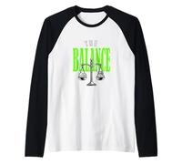 Verde Colore Amore Soldi Equilibrio Verde Maglia con Maniche Raglan