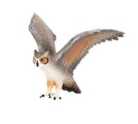 Verde con le Corna Owl Uccello Figura Giocattolo 9 CM Lunghezza Circa Mojo Fun