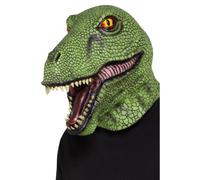 Verde Dinosauro Maschera Adulti Lattice Preistorico T- Rex Accessorio Vestito