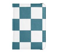 Verde e Bianco American Plaid Porta passaporto in pelle per le donne di viaggio per il portafoglio Combo Card Holder Passaporto Caso per gli uomini Ultra Sottile
