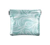 Verde e Bianco Linee Irregolari Donne In Pelle Portamonete Portafoglio Portatile Makeup Bag Cambiare Borsa per Uomo Donna Viaggio, Linee irregolari verdi e bianche, Decorazione