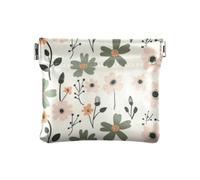 Verde e Pesca Fiore di Modo Delle Donne Della Moneta Del Cuoio Portamonete Comodo Cambiamento Portafoglio per gli Uomini