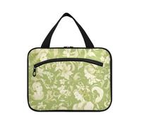 Verde Fiore Doll Hanging Makeup Bag per le donne con gancio, Designer Essentials Toiletry Borse per gli uomini Lavoro bolsas para maquillaje L