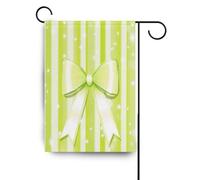 Verde Fluorescente Carino Bow bandierine banner all'aperto per la decorazione del giardino 28x40 double sided