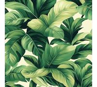 Verde Foglie Palma Carta da Parati Autoadesiva 0.52x3 m Piante Tropicali Pellicola Adesiva per Mobili Impermeabile Carta Adesivo Ispessita Opaco Sticker per Muro Cucina Armadio Cassetto e Scaffali