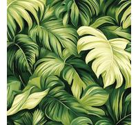 Verde Foglie Palma Pellicola Adesiva per Mobili Piante Tropicali Carta da Parati Rimovibile Autoadesiva Opaco Ispessita Wallpaper Impermeabile Rullo Sticker per Cucina Armadio Porta 0.52x20 m
