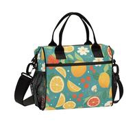Verde Frutta Fresca Estate Impermeabile Grande Lunch Tote con Tracolla Stampa Borse Pranzo per le Donne per il Campeggio loncheras para Hombre