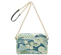 Verde Giapponese Zephyr Cherry Blossoms Moda Crossbody Borse Per Le Donne In Pelle Vegana Delle Donne Cross Body Borse Della Borsa Impermeabile Delle Signore Borse A Tracolla