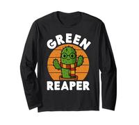 Verde Grim Reaper Abbraccio Worth Wizard Cactus Halloween Matching Maglia a Manica