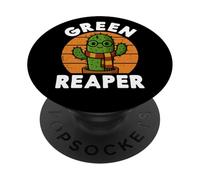 Verde Grim Reaper Abbraccio Worth Wizard Cactus Halloween Matching PopSockets PopGrip Adesivo