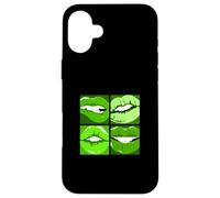Verde Leggi Le Mie Labbra Grafica Verde Custodia per iPhone 16 Plus